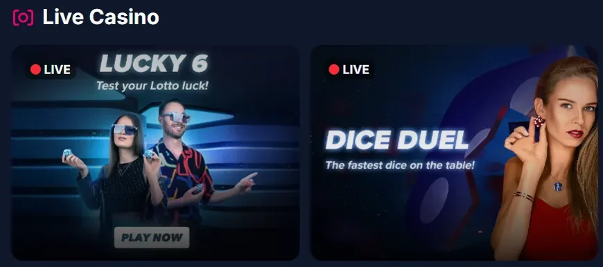 Lukkly canlı casino: Lucky 6 ve Dice Duel